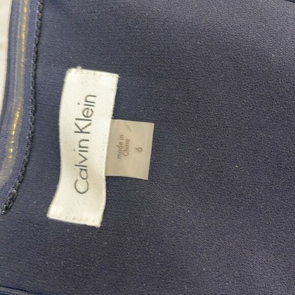 Calvin Klein off the shoulder navy blue dress Size 6 - Picture 10 of 10